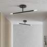2 Light Black Semi-Flush