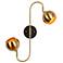 2-Light Black Wall Sconce Lighting