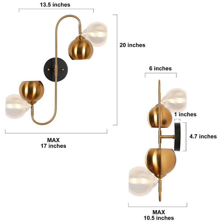Image 2 2-Light Black Wall Sconce Lighting more views
