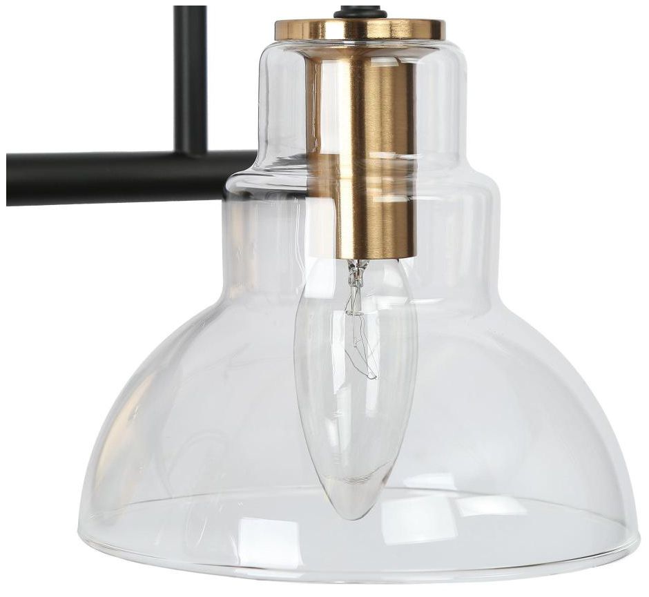 Image 3 2-Light Brass Gold Bathroom Vanity Light with Clear Glass more views