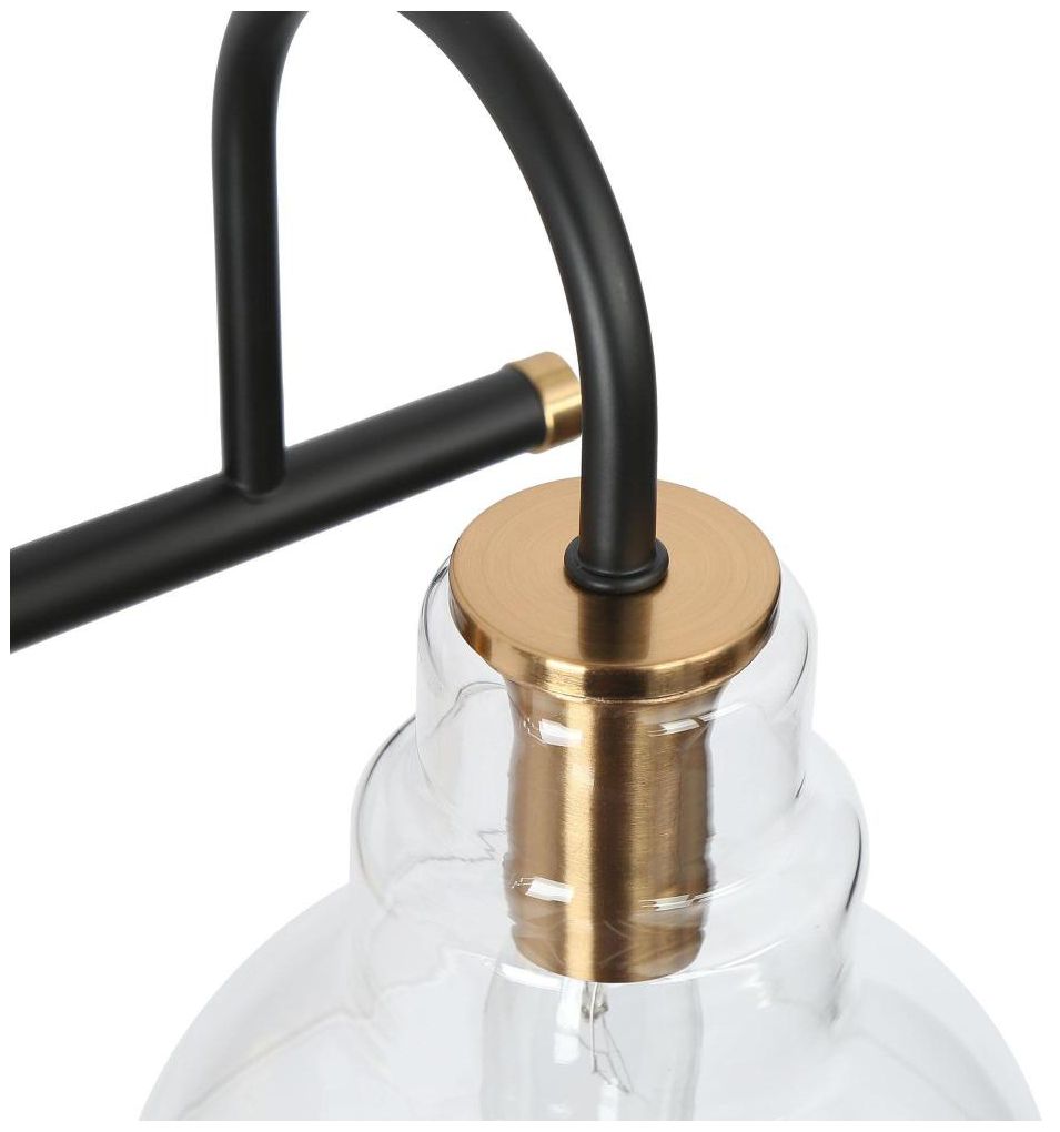 Image 5 2-Light Brass Gold Bathroom Vanity Light with Clear Glass more views