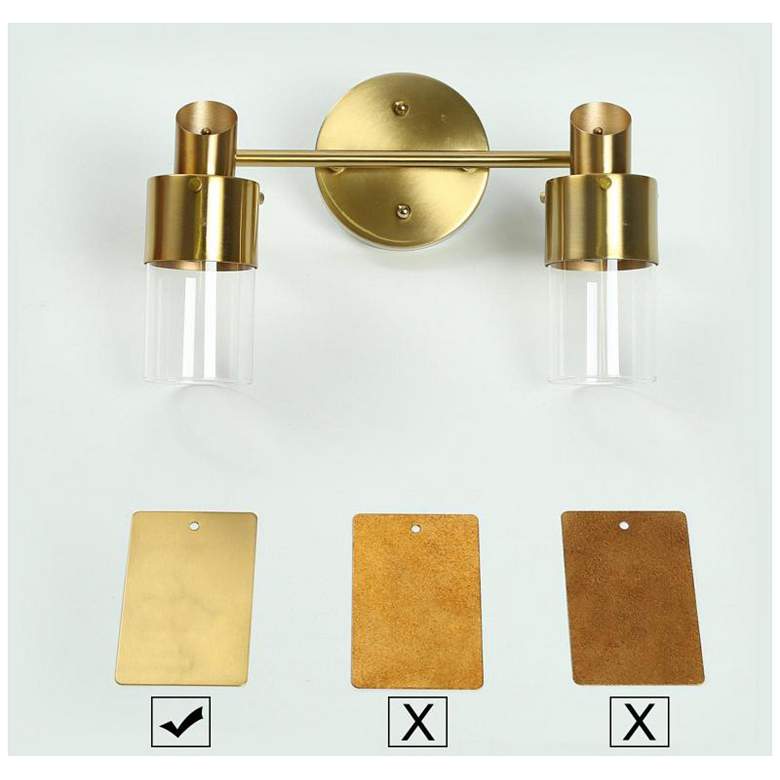 Image 3 2-Light Brass Gold Bathroom Vanity Light more views