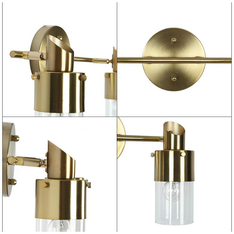Image 4 2-Light Brass Gold Bathroom Vanity Light more views