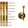6_2-Light Brass Integrated LED Wall Sconce Lighting more views