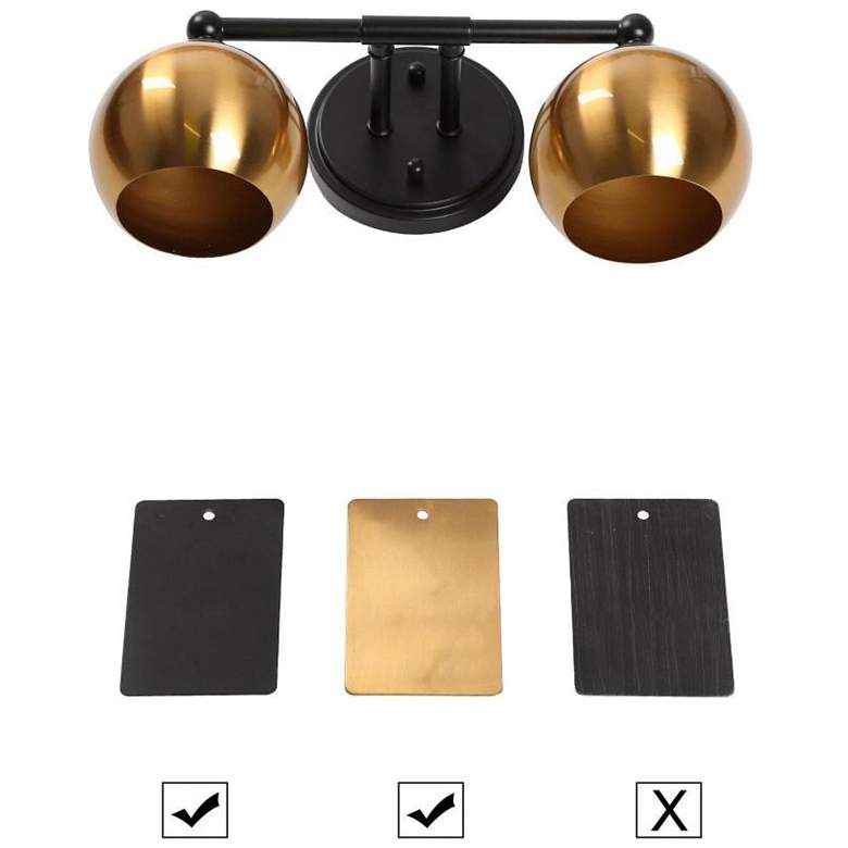 Image 3 2-Light Brass-Plated Bathroom Vanity Light more views
