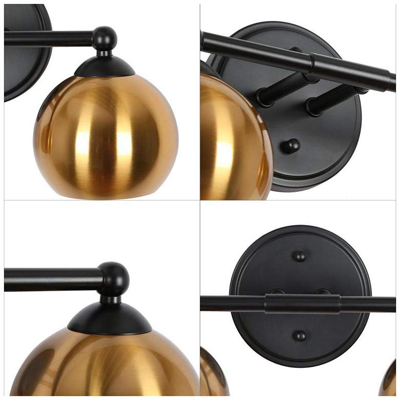 Image 4 2-Light Brass-Plated Bathroom Vanity Light more views