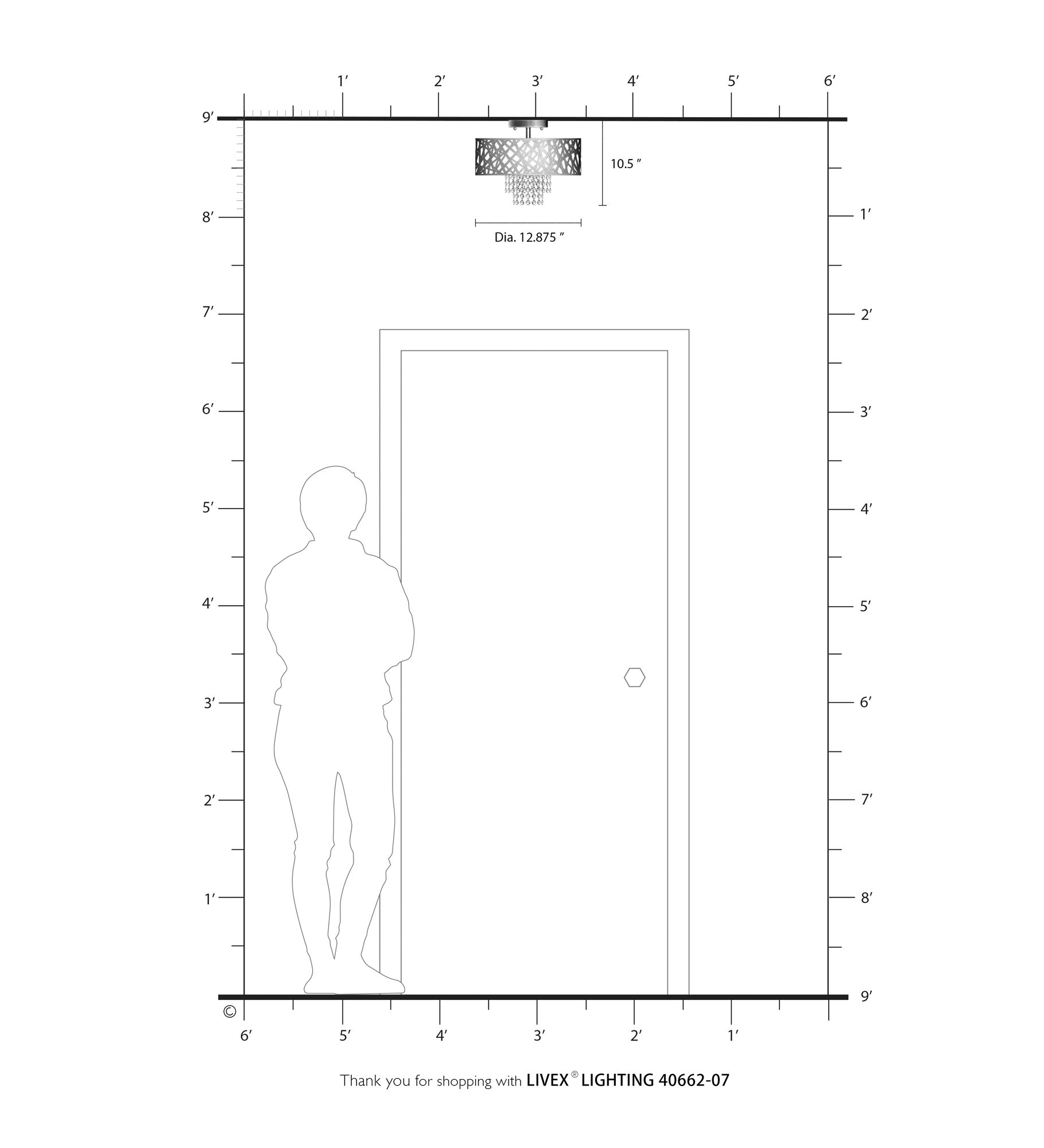 2 Light Bronze Ceiling Mount