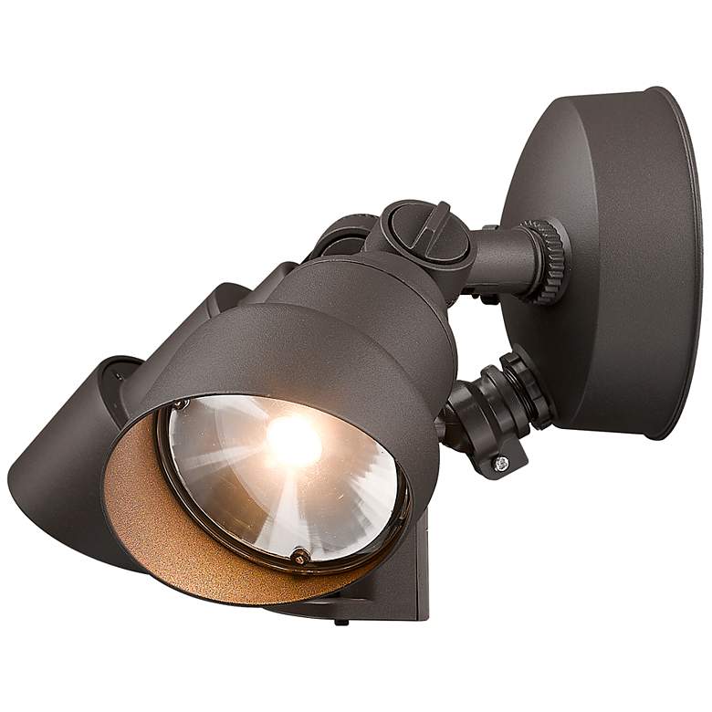 Image 5 2-Light Bronze LED Adjustable Head Floodlight With Motion Sensor more views