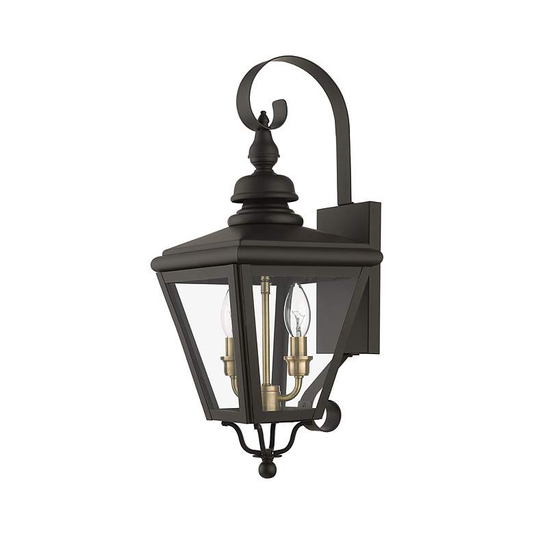 Image 3 2 Light Bronze Outdoor Medium Wall Lantern more views