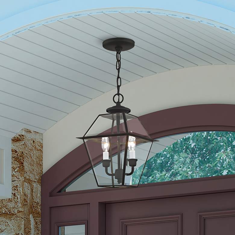 Image 1 2 Light Bronze Outdoor Pendant Lantern