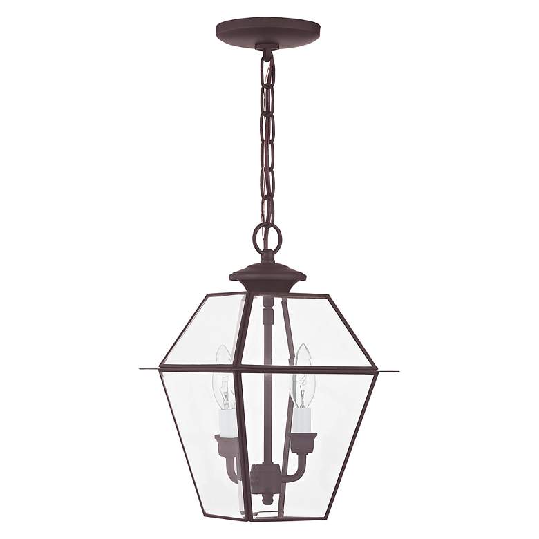 Image 3 2 Light Bronze Outdoor Pendant Lantern more views