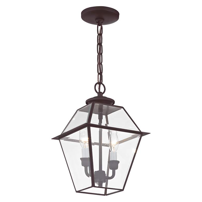 Image 6 2 Light Bronze Outdoor Pendant Lantern more views