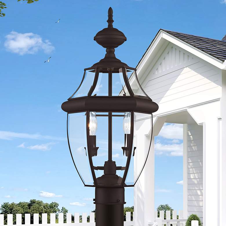 Image 1 2 Light Bronze Outdoor Post Top Lantern