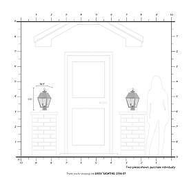 Image5 of 2 Light Bronze Outdoor Post Top Lantern more views