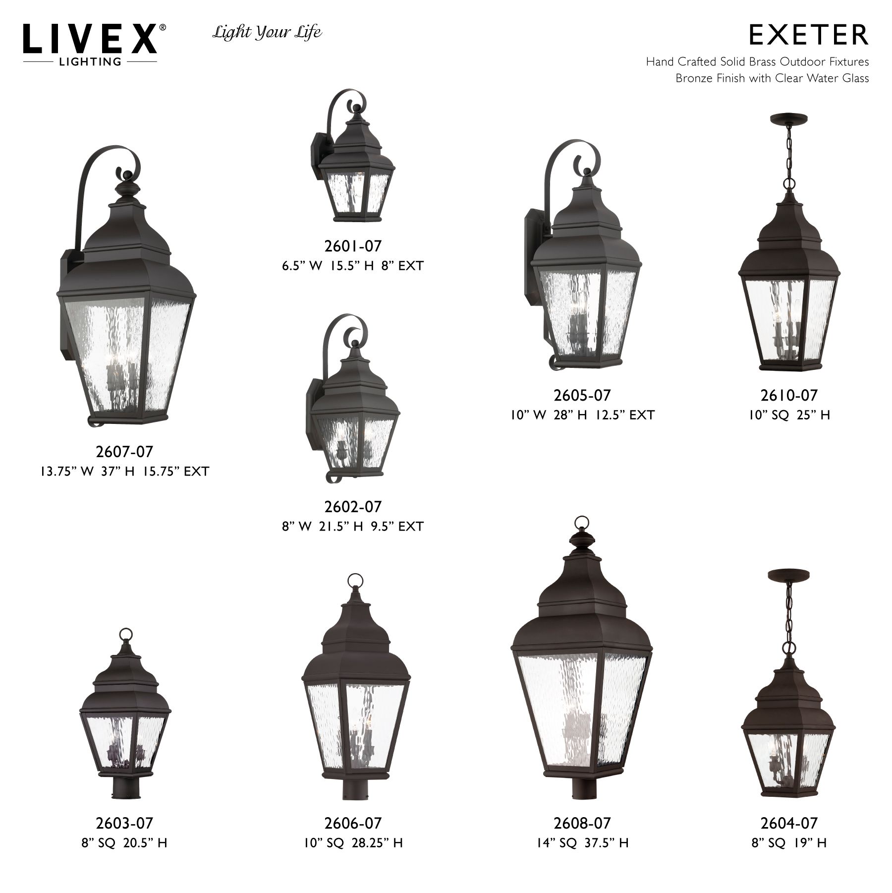 2 Light Bronze Outdoor Wall Lantern