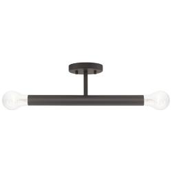 2 Light Bronze Semi-Flush
