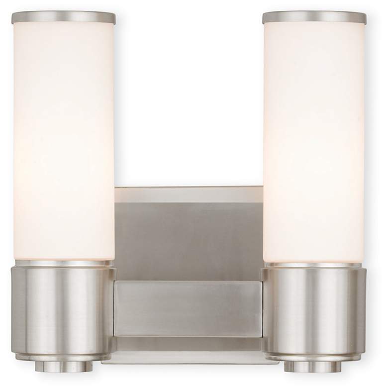 Image 1 2 Light Brushed Nickel ADA Wall Sconce/Bath Vanity