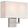 2 Light Brushed Nickel ADA Wall Sconce
