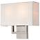 2 Light Brushed Nickel ADA Wall Sconce