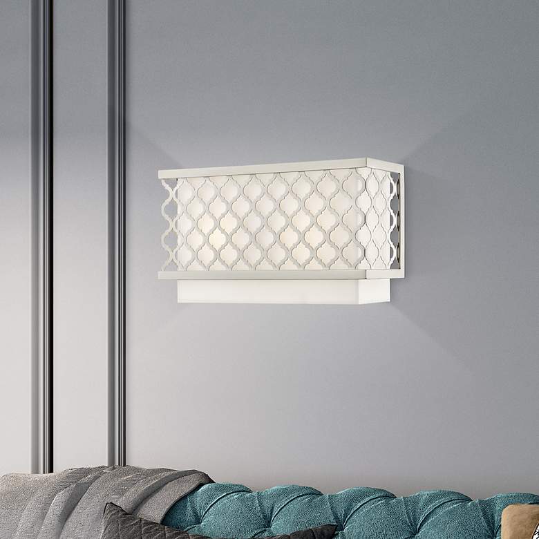 Image 1 2 Light Brushed Nickel ADA Wall Sconce
