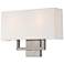 2 Light Brushed Nickel ADA Wall Sconce