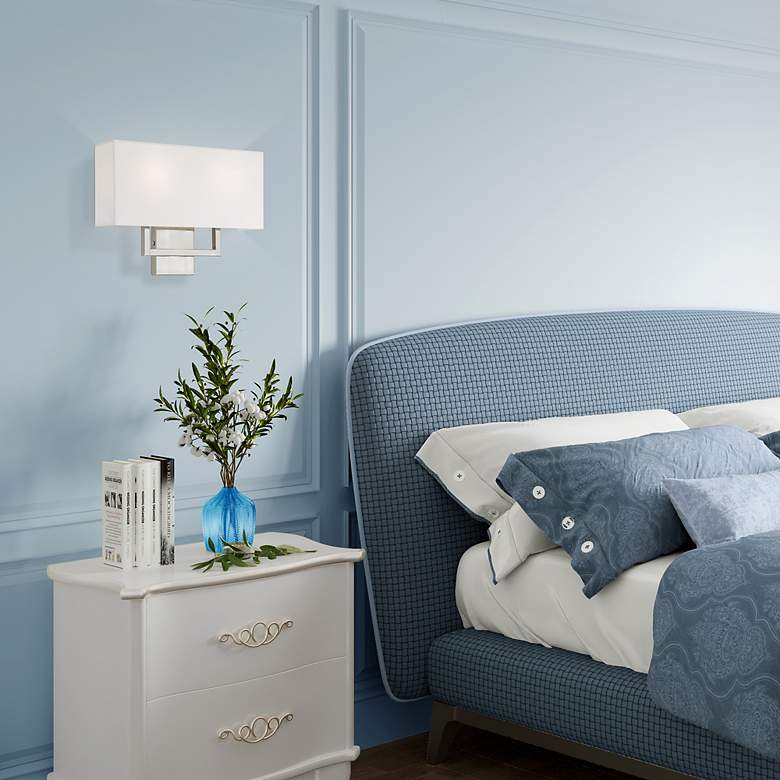 Image 3 2 Light Brushed Nickel ADA Wall Sconce more views