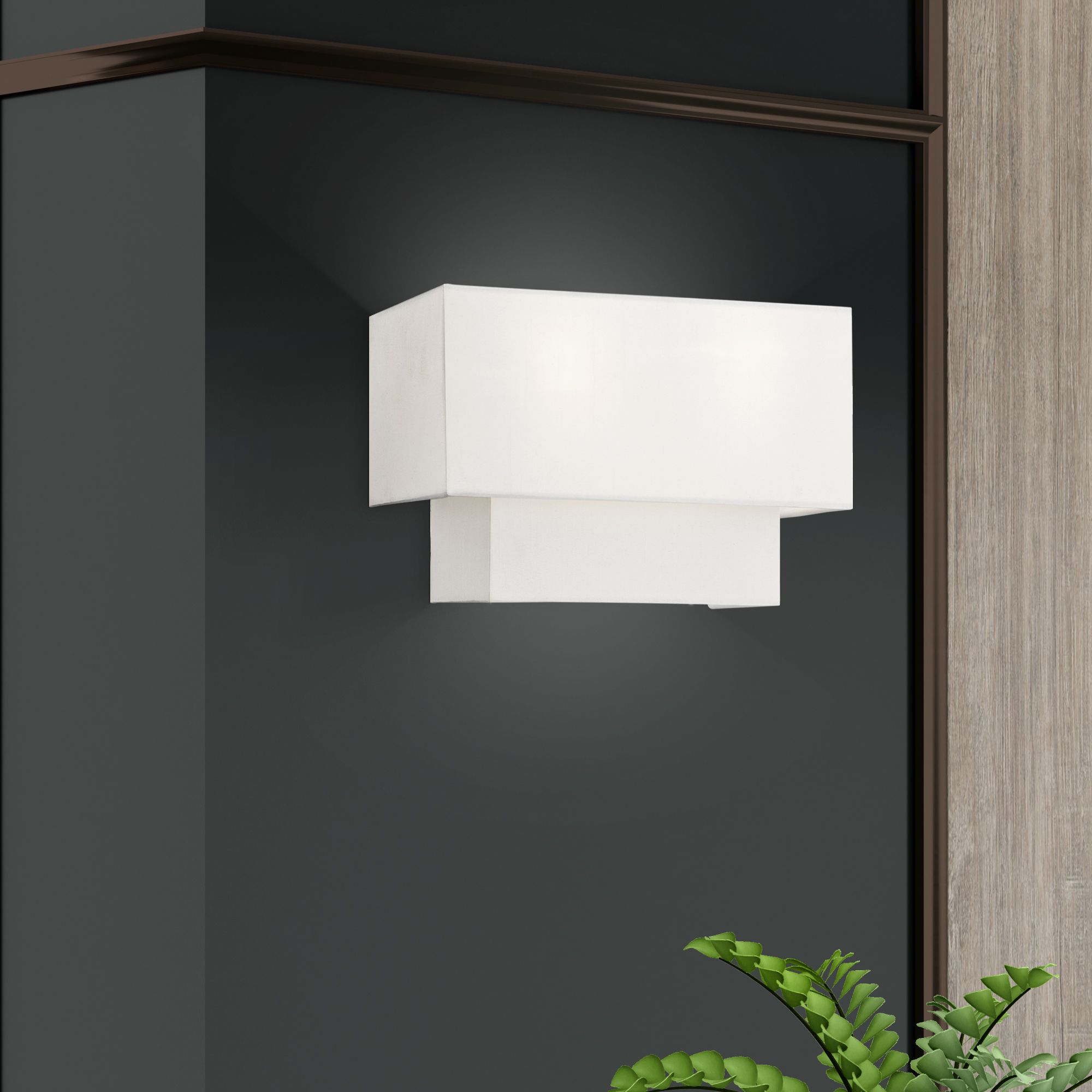 2 Light Brushed Nickel ADA Wall Sconce