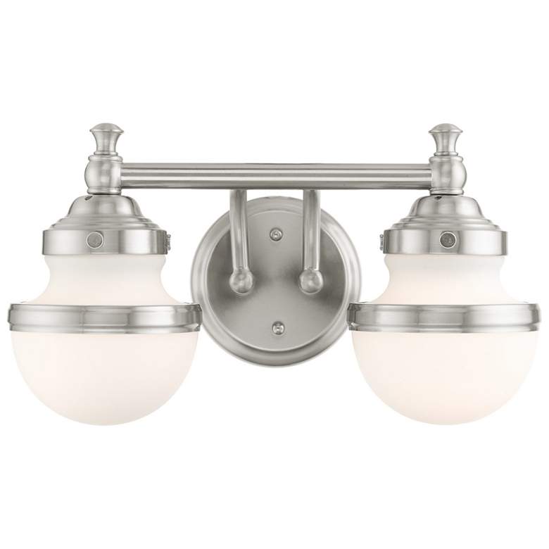 Image 1 2 Light Brushed Nickel Bath Vanity