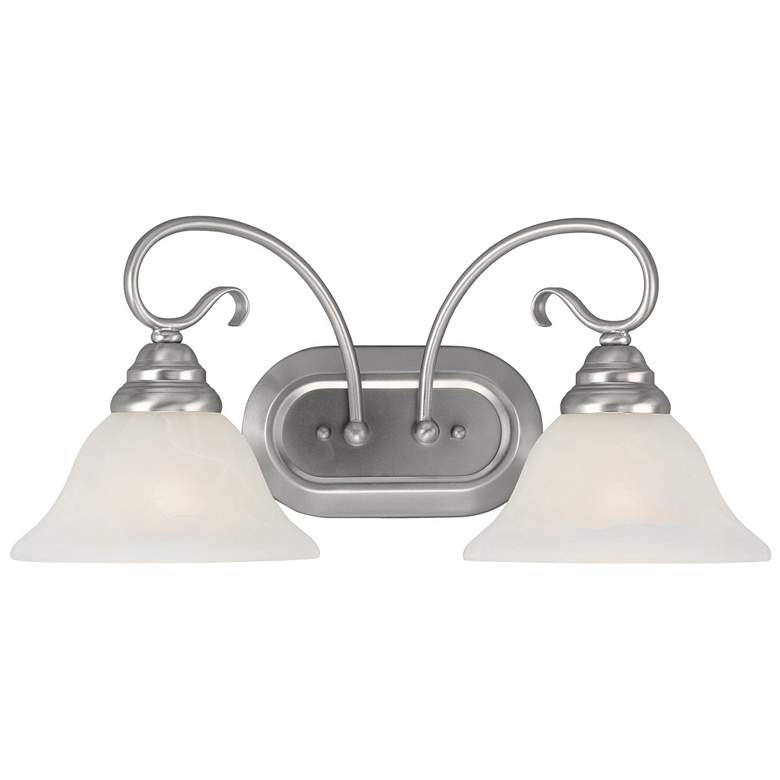Image 1 2 Light Brushed Nickel Bath Vanity