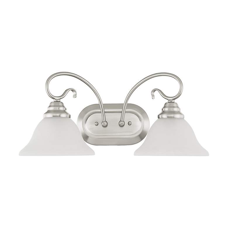 Image 3 2 Light Brushed Nickel Bath Vanity more views