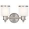 2 Light Brushed Nickel Bath Vanity