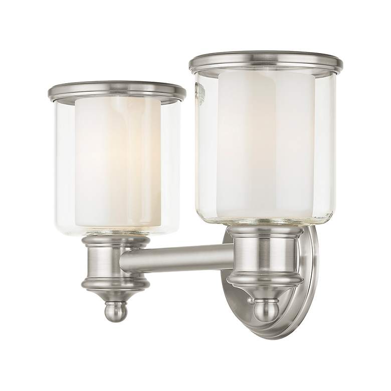 Image 6 2 Light Brushed Nickel Bath Vanity more views