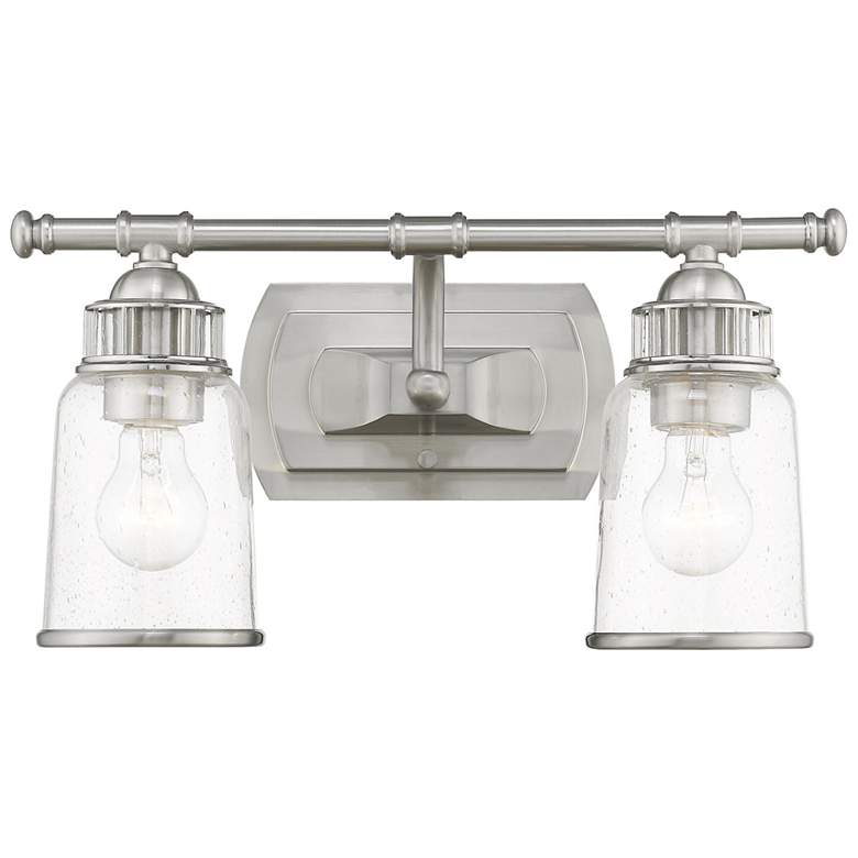 Image 1 2 Light Brushed Nickel Bath Vanity