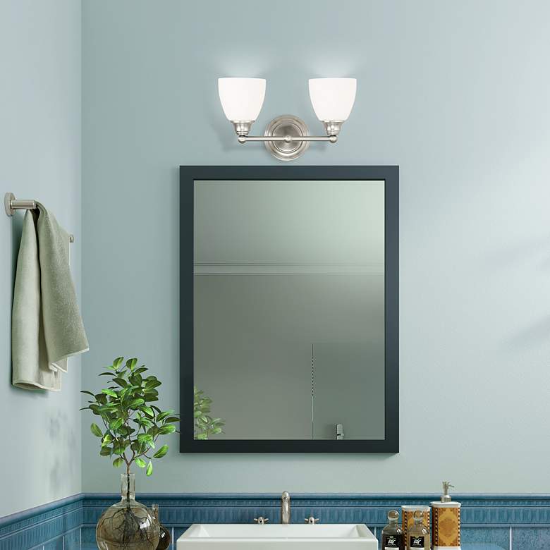 Image 7 2 Light Brushed Nickel Bath Vanity more views