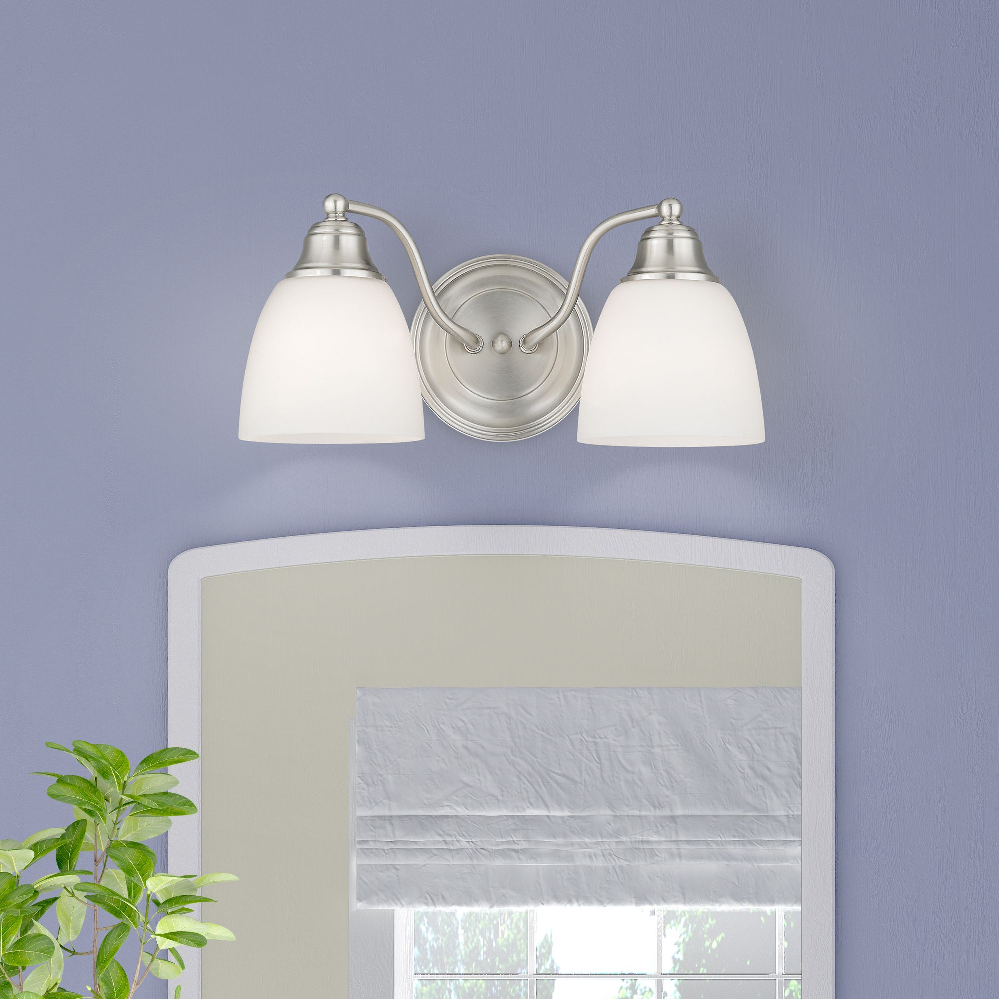 2 Light Brushed Nickel Bath Vanity