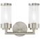 2 Light Brushed Nickel Bath Vanity