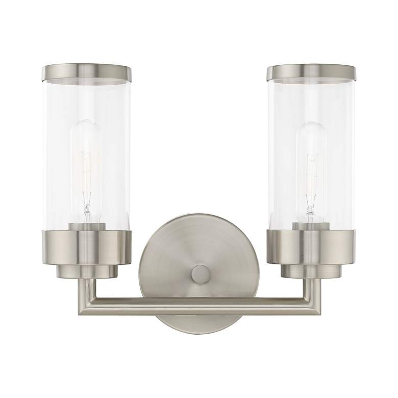 Image 3 2 Light Brushed Nickel Bath Vanity more views