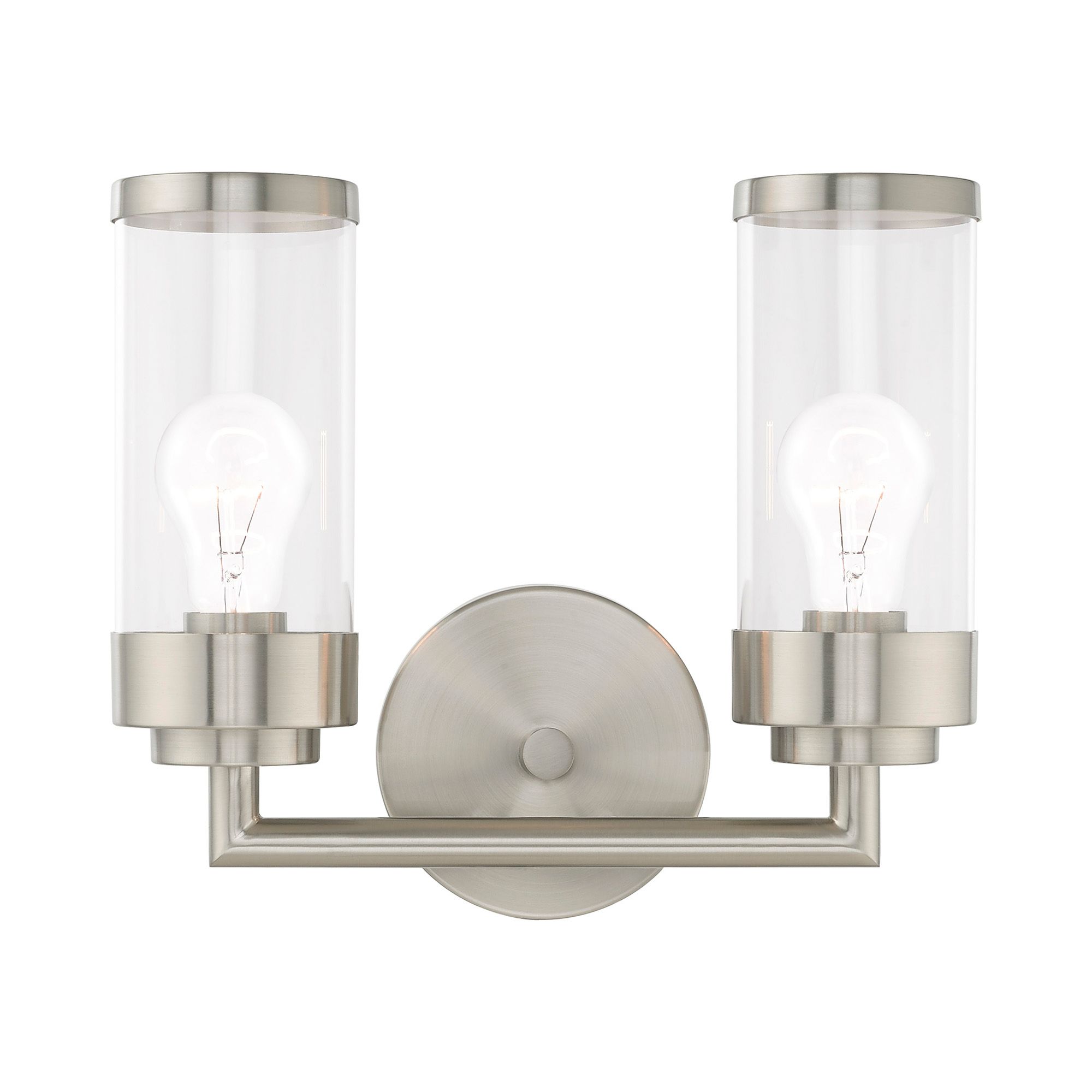 2 Light Brushed Nickel Bath Vanity