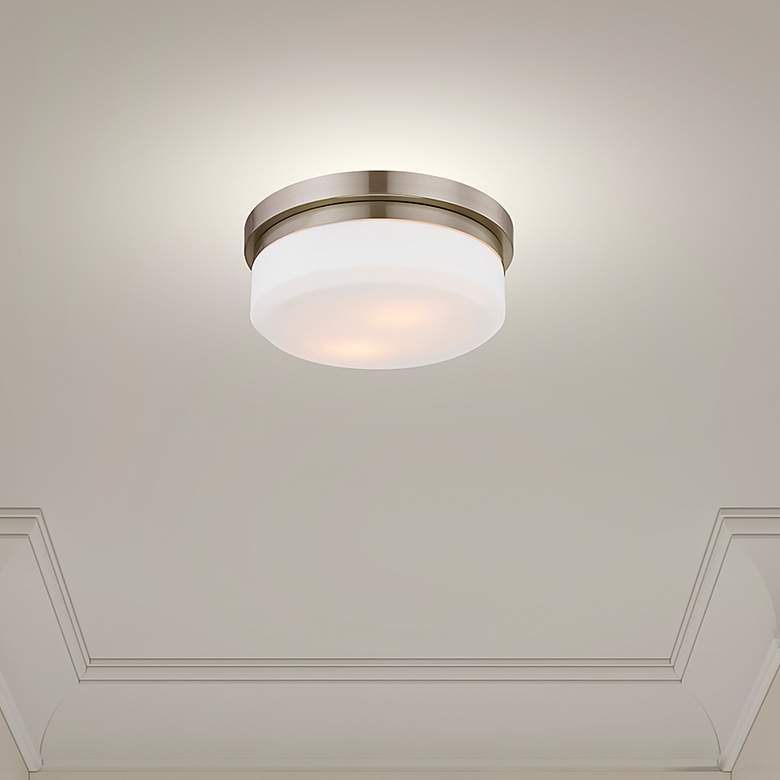 Image 1 2 Light Brushed Nickel Ceiling Mount