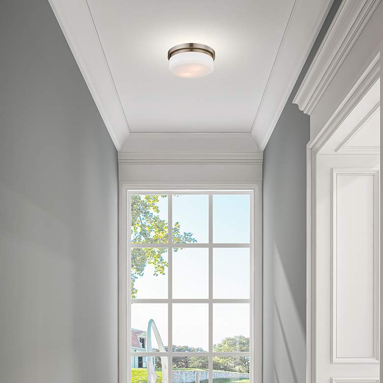 Image 6 2 Light Brushed Nickel Ceiling Mount more views