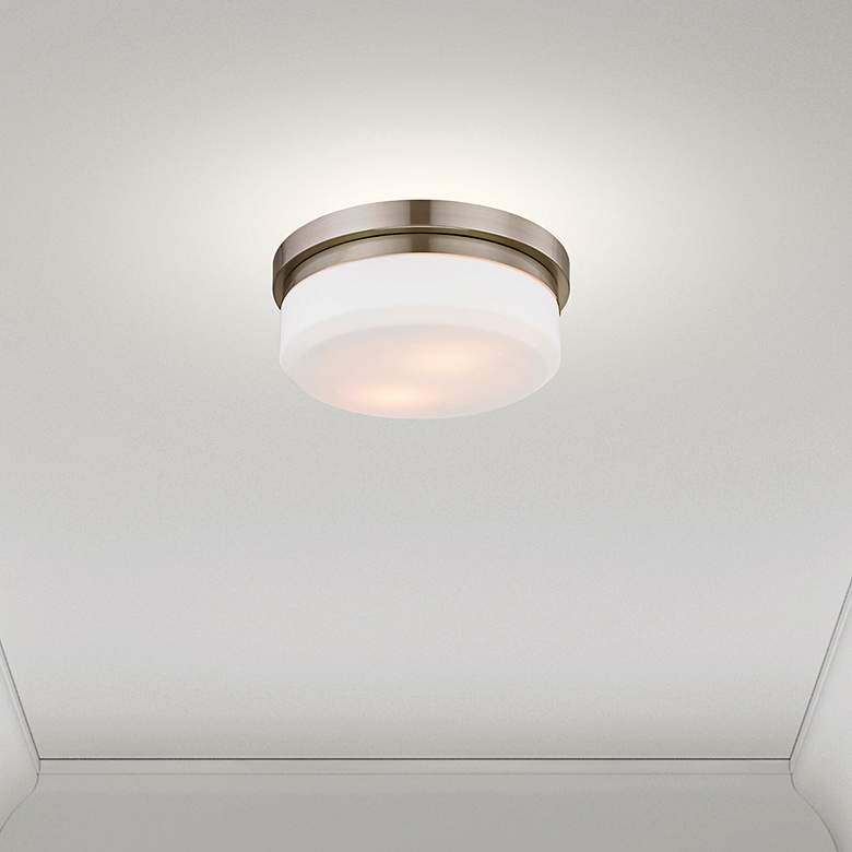 Image 7 2 Light Brushed Nickel Ceiling Mount more views
