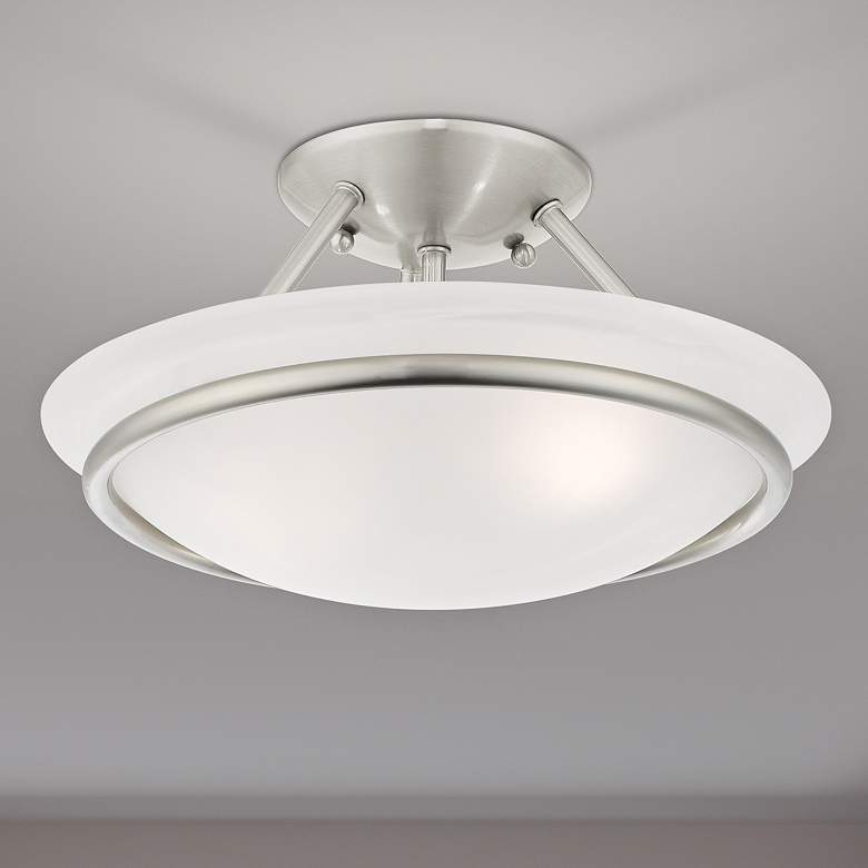 Image 2 2 Light Brushed Nickel Ceiling Mount