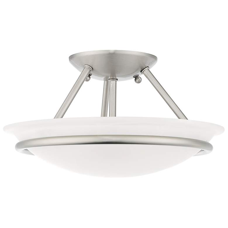 Image 5 2 Light Brushed Nickel Ceiling Mount more views