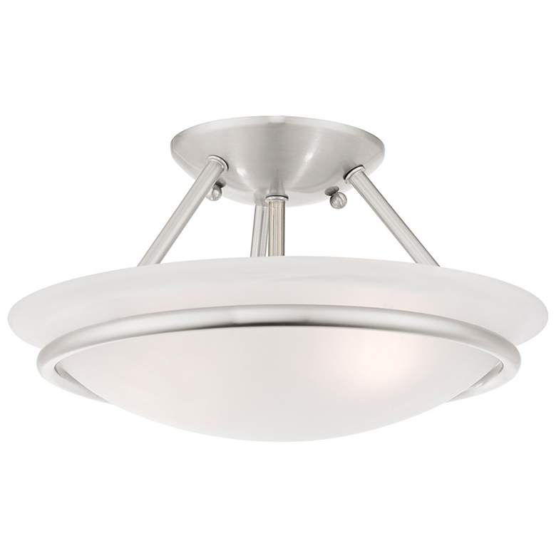 Image 6 2 Light Brushed Nickel Ceiling Mount more views
