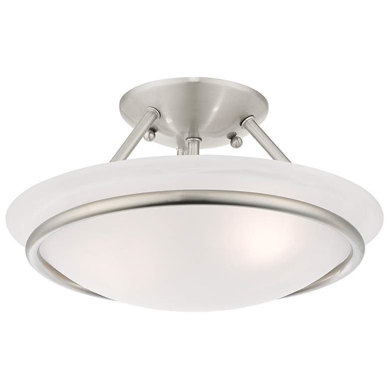 Image 7 2 Light Brushed Nickel Ceiling Mount more views