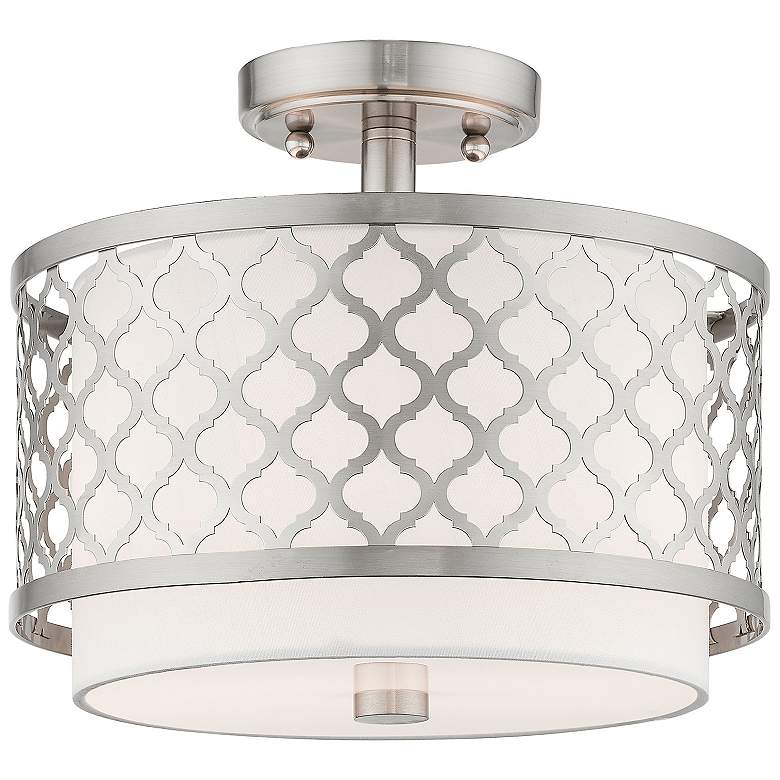 Image 1 2 Light Brushed Nickel Ceiling Mount