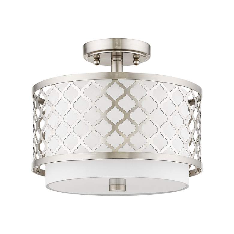 Image 3 2 Light Brushed Nickel Ceiling Mount more views
