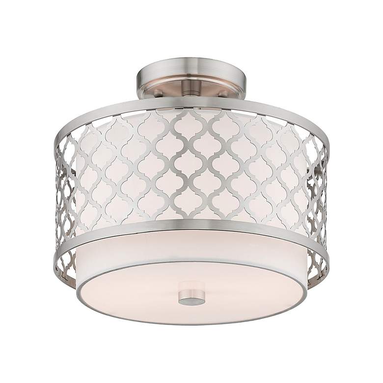 Image 4 2 Light Brushed Nickel Ceiling Mount more views