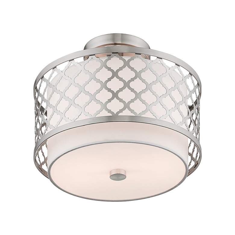 Image 5 2 Light Brushed Nickel Ceiling Mount more views