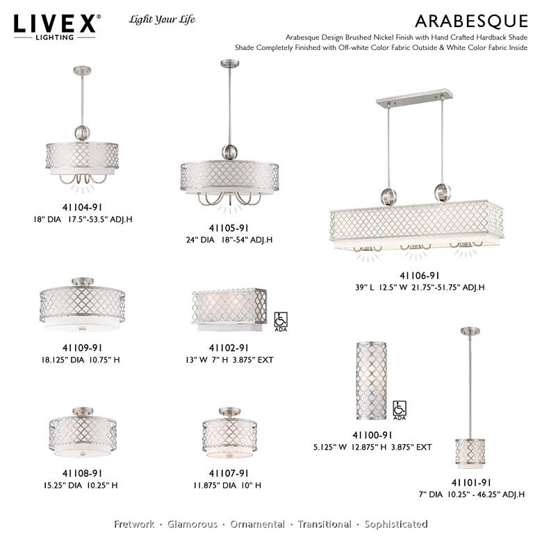 Image 7 2 Light Brushed Nickel Ceiling Mount more views